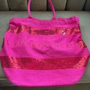 Victoria's Secret Vibrant Pink Sequin Tote